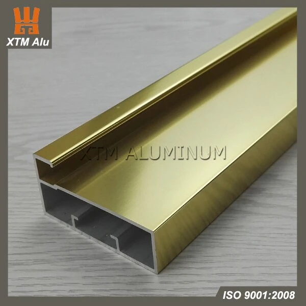 Aluminium Extrusion Kabinet Profiel Gepolijst Goud voor Keuken